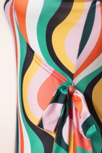 Vintage Chic for Topvintage - Belle geometrisch slinky top in multi 4