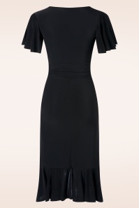 Vintage Chic for Topvintage - Desiree pencil jurk in zwart 3