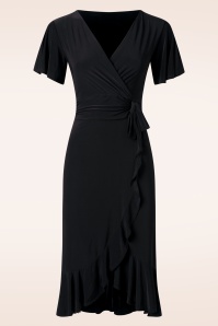 Vintage Chic for Topvintage - Desiree pencil jurk in zwart