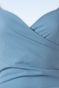 Vintage Chic for Topvintage - Violetta pencil jurk in licht blauw 2
