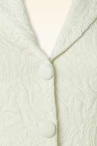 Vintage Chic for Topvintage - Beatrice jacquard blazer in crème  2