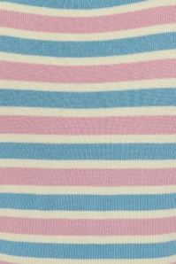 Banned Retro - Vivian gestreepte trui in roze en blauw 4