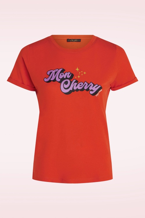 King Louie - Elly Placement Print T-shirt in spicy oranje 2