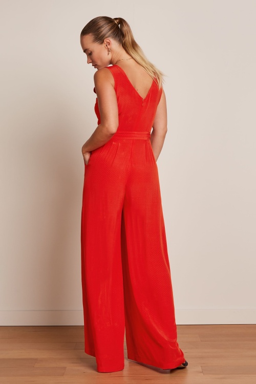 King Louie - Frida jumpsuit Sista in vuurrood 3