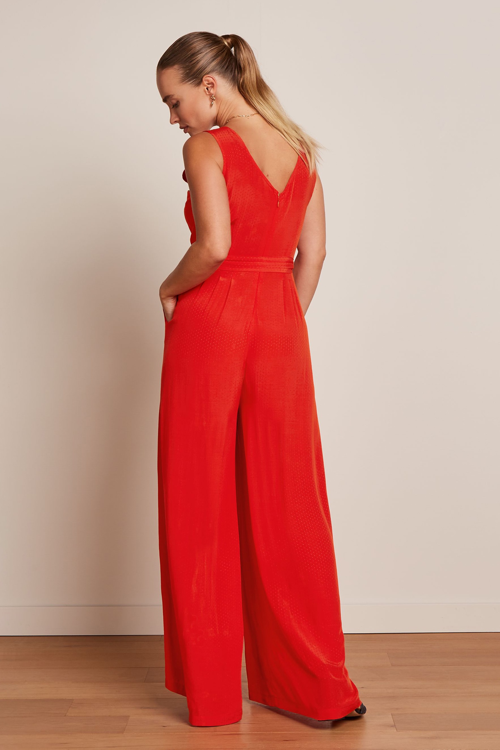 King Louie - Frida jumpsuit Sista in vuurrood 3