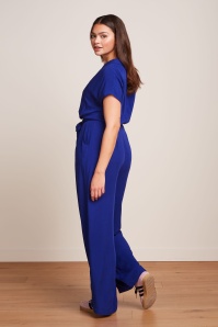 King Louie - Maria Atomic jumpsuit in kobaltblauw 4