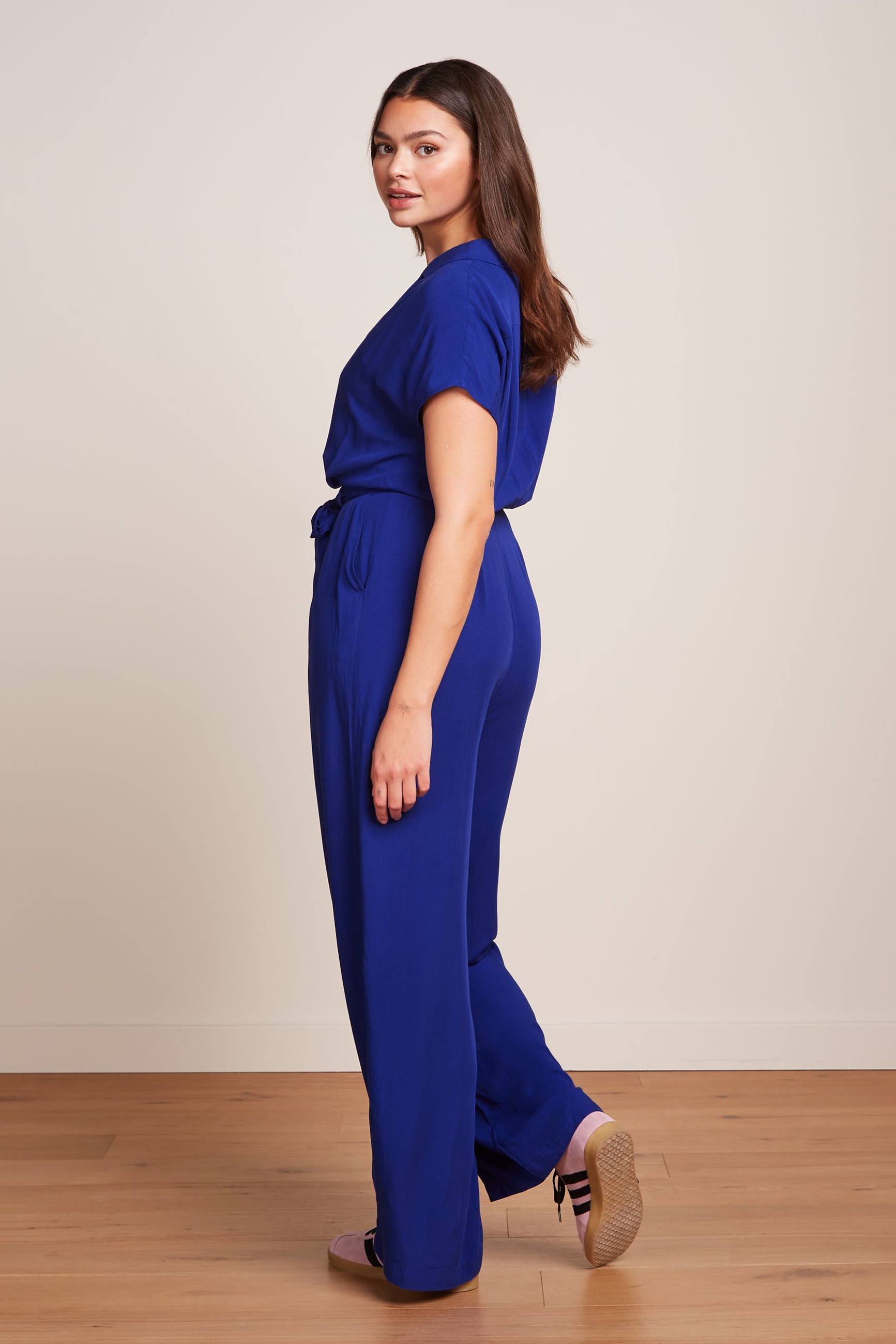 King Louie - Maria Atomic jumpsuit in kobaltblauw 4