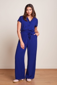 King Louie - Maria Atomic jumpsuit in kobaltblauw