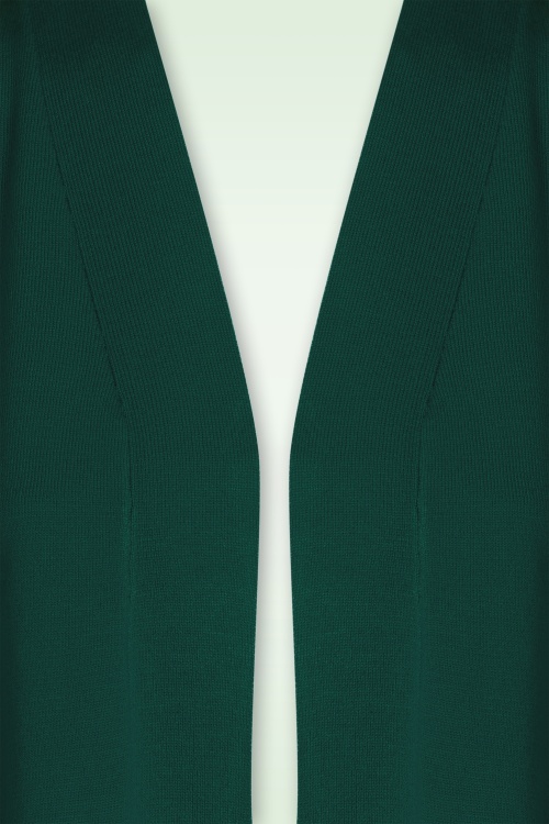 Mak Sweater - Oda Open Vest in Pauwgroen 2