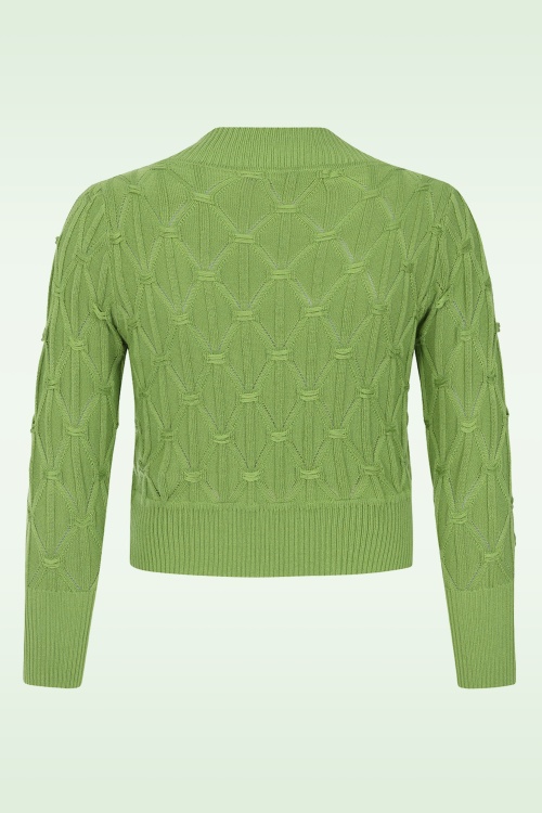 Banned Retro - Eden Bolero cardi in groen 3