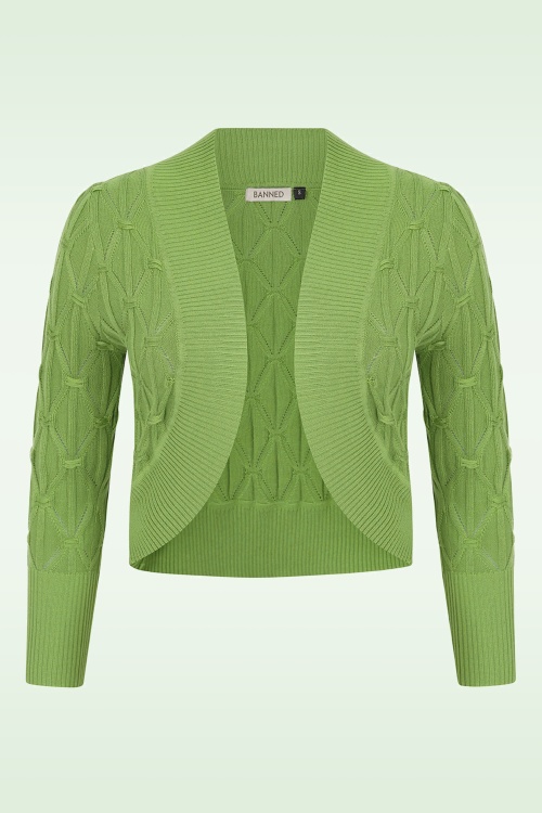 Banned Retro - Eden Bolero cardi in groen