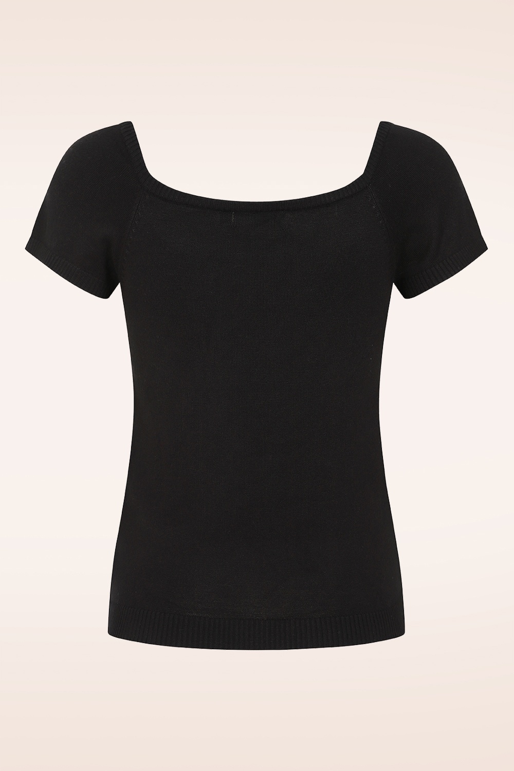 Banned Retro - Ginny gebreide top in zwart 3