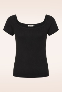 Banned Retro - Ginny gebreide top in zwart