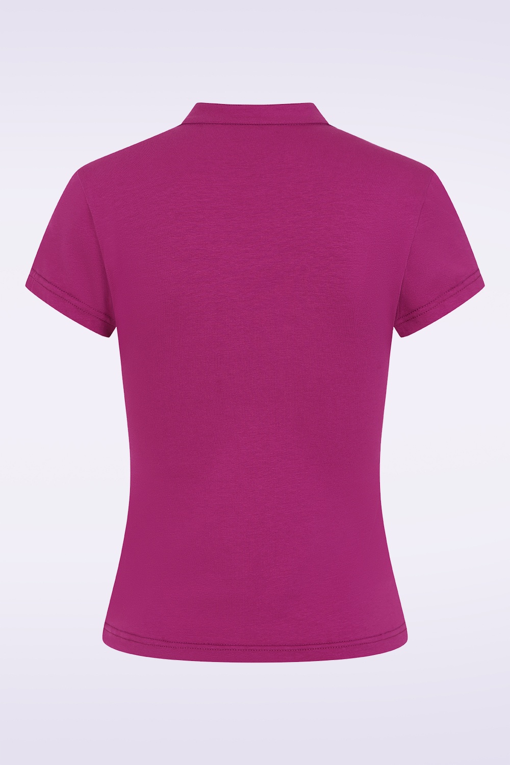Banned Retro - Mandarin Collar top in amarant 3