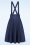 Banned Retro - Dottie denim swing rok in donkerblauw