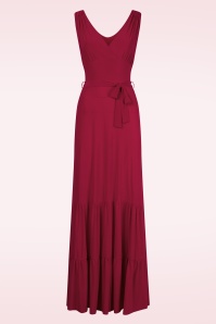 Vintage Chic for Topvintage - Sabrina maxi jurk in dieprood