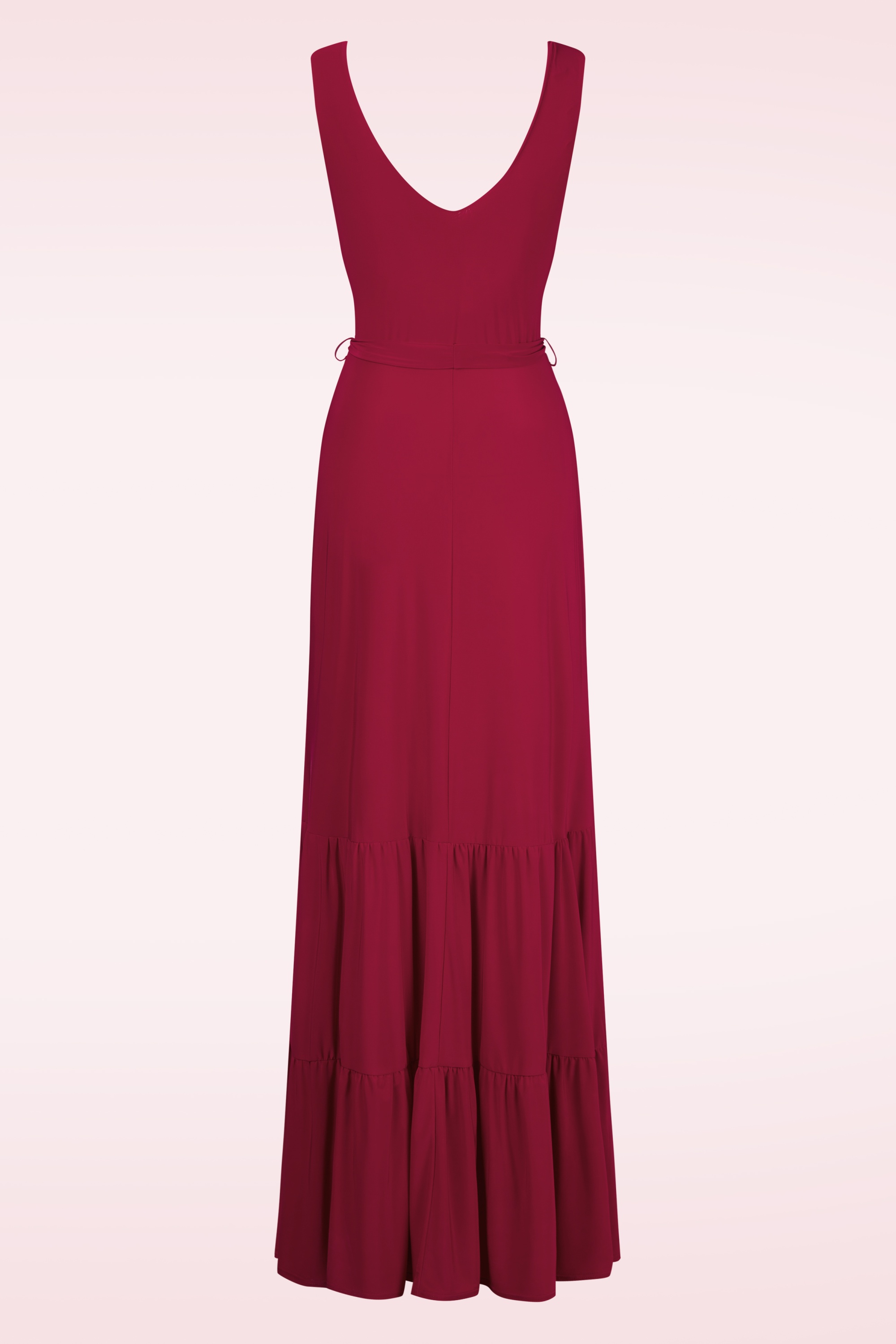 Vintage Chic for Topvintage - Sabrina maxi jurk in dieprood 3