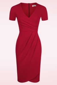 Vintage Chic for Topvintage - Leah strakke jurk in rood