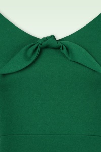 Vintage Chic for Topvintage - Everly pencil jurk in smaragd groen 2