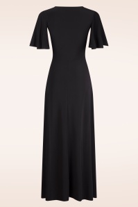 Vintage Chic for Topvintage - Zoya maxi jurk in zwart 3