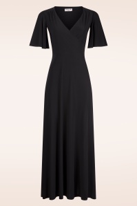 Vintage Chic for Topvintage - Zoya maxi jurk in zwart