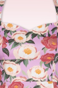 Topvintage Boutique Collection - Topvintage exclusive ~ Joliena Floral swing jurk in lila 3
