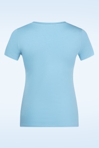 Queen Kerosin - Vintage Love T-shirt in luchtblauw 3