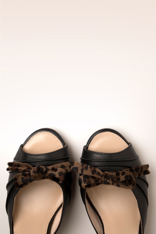 Lola Ramona ♥ Topvintage - Ava Wild Thing muiltjes in zwart 2