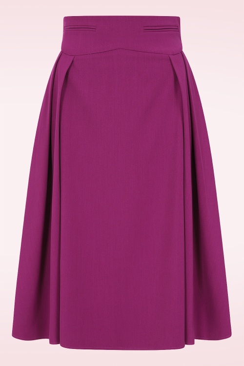 Banned Retro - Juno swing rok in fuchsia