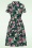 Banned Retro - Kate Tropical Button Kleid in Marineblau 3