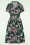 Banned Retro - Kate Tropical Button jurk in navy