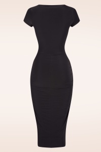 Vintage Chic for Topvintage - Rachel pencil jurk in zwart 3