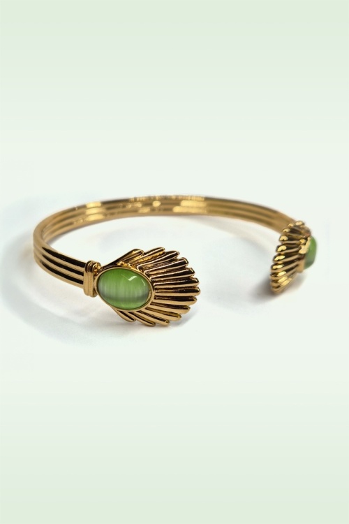 Urban Hippies - Venus armband in goud en zachtgroen