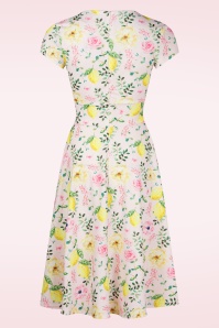 Vintage Chic for Topvintage - Miley Lemon swing jurk in licht roze  2