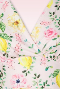 Vintage Chic for Topvintage - Miley Lemon swing jurk in licht roze  3