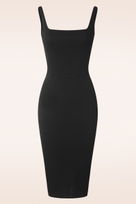 Vintage Chic for Topvintage - Scarlett pencil jurk in zwart