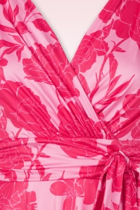 Vintage Chic for Topvintage - Jane pioenroos swing jurk in roze 3