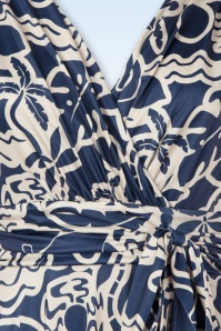 Vintage Chic for Topvintage - Jane Beach swing jurk in marineblauw 3