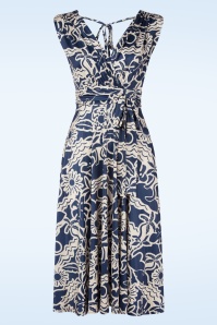 Vintage Chic for Topvintage - Jane Beach swing jurk in marineblauw