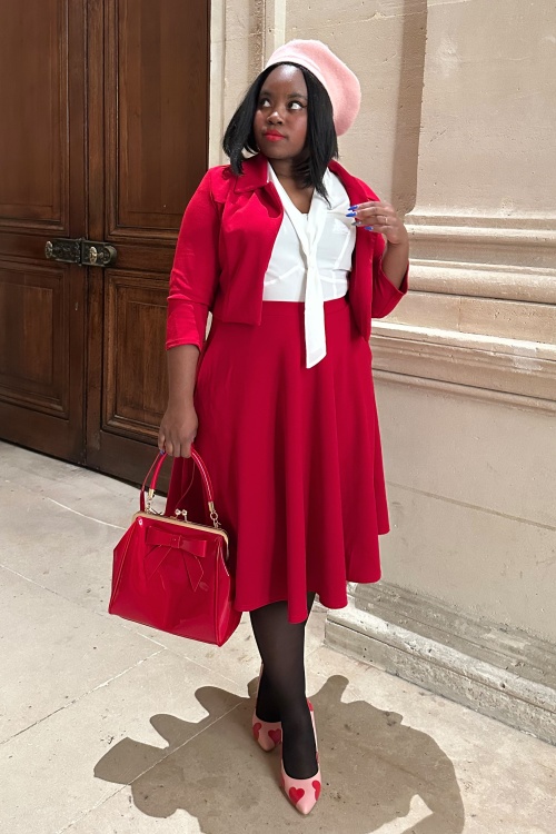 Vintage Chic for Topvintage - Jackie bolero blazer in rood 2