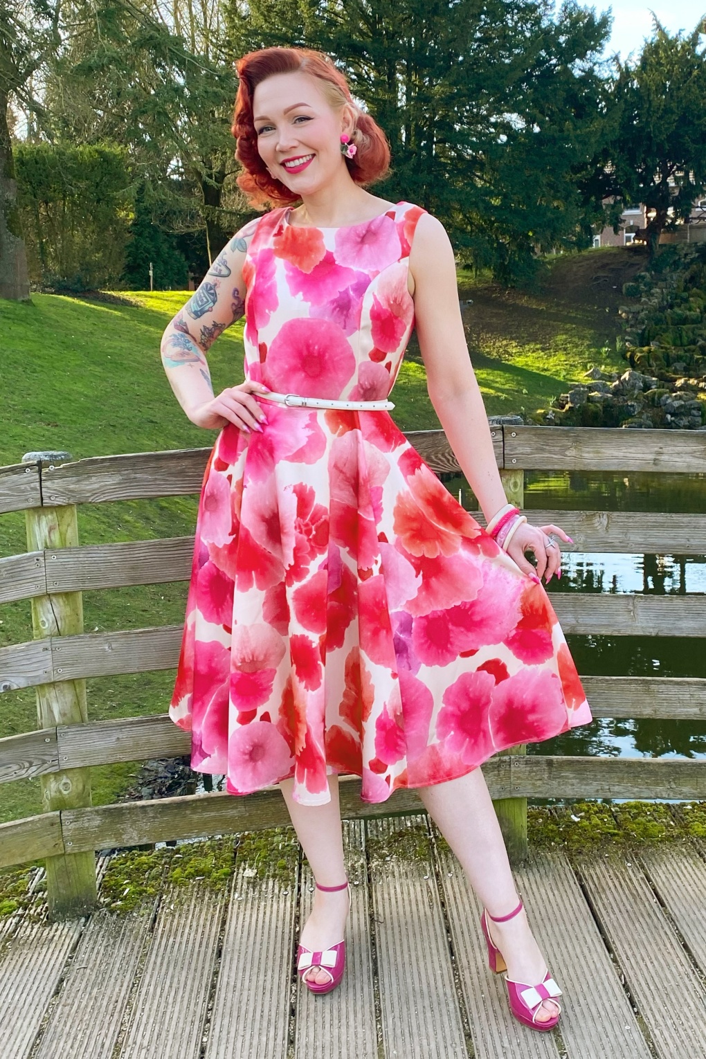 red pink boutique dress The Carly dress