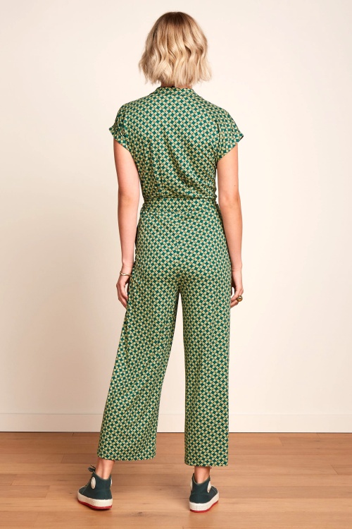 King Louie - Darcy Scala jumpsuit in kayaking groen 2