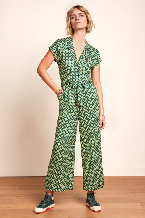 King Louie - Darcy Scala jumpsuit in kayaking groen