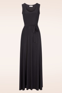 Vintage Chic for Topvintage - Lydia maxi jurk in zwart