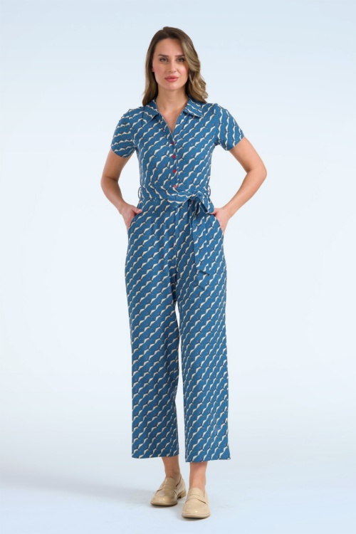 LaLamour - Bella jumpsuit in Swallow Migration