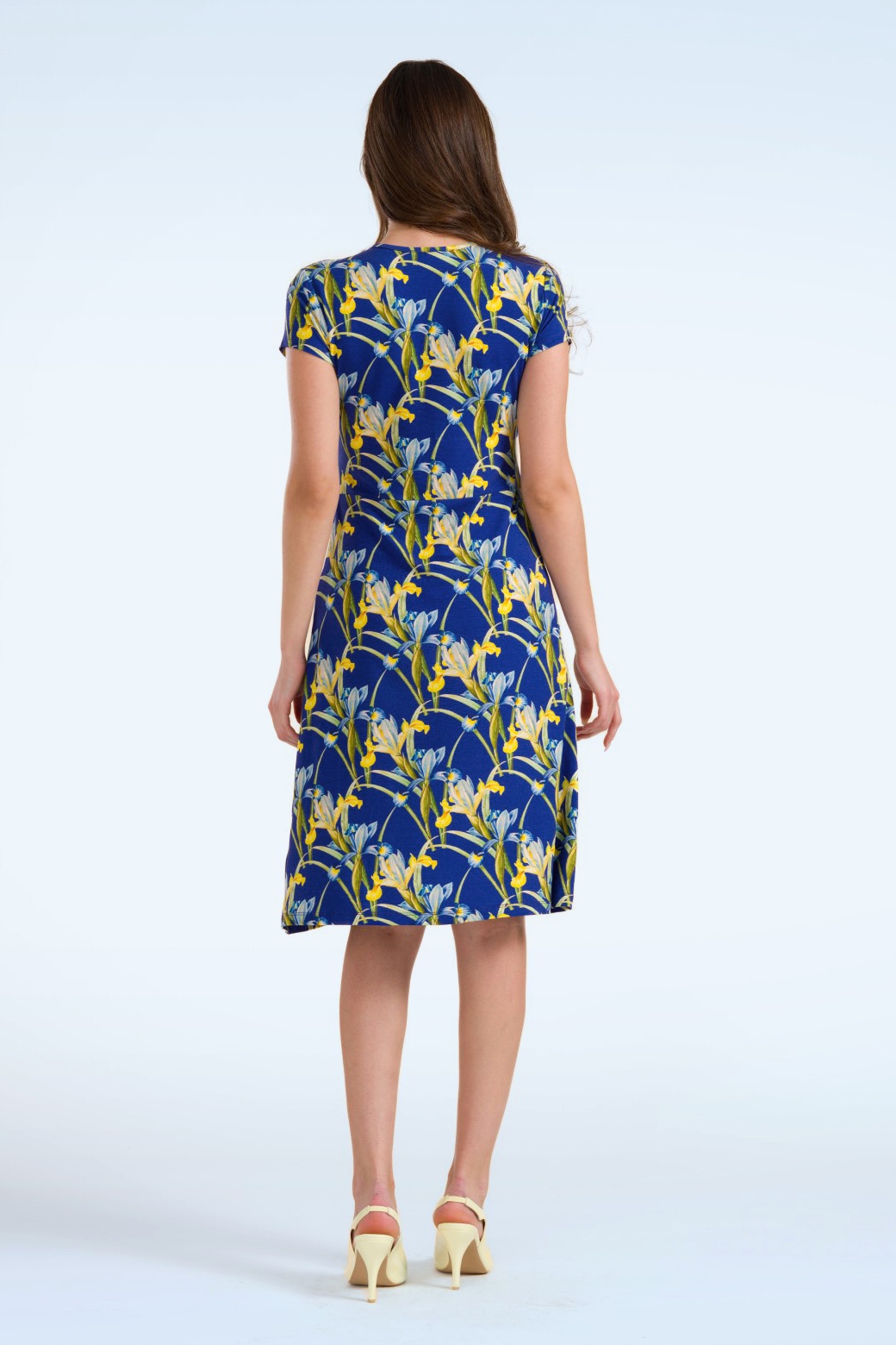 LaLamour - Chrissy Cross jurk in blauwe lelie 4