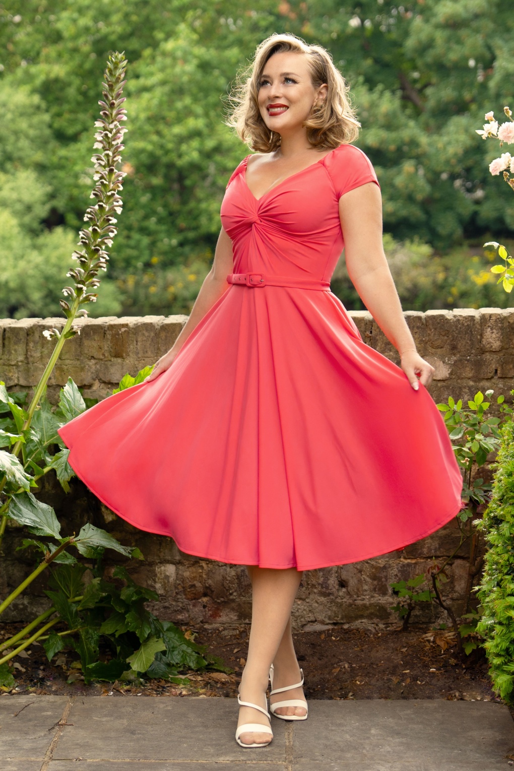 bunny red dress Clothing: Mini Dresses: 'Bunny' Holly Red Crepe Mini Dress