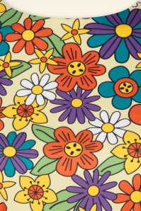 Vintage Chic for Topvintage - Betty Floral Dress in Light Yellow 2