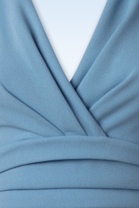 Vintage Chic for Topvintage - Esmeralda swing jurk in licht blauw 2
