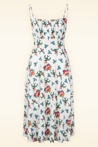 Vintage Chic for Topvintage - Jessie Tattoo Print Swing Dress in White